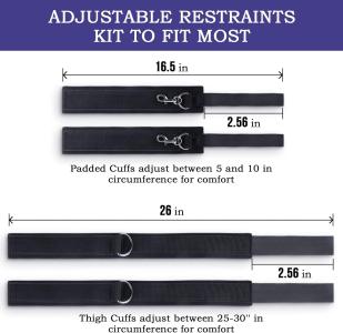 BDSM Restraint Kit – Adjustable Handcuffs & Thigh Straps for Couples Play